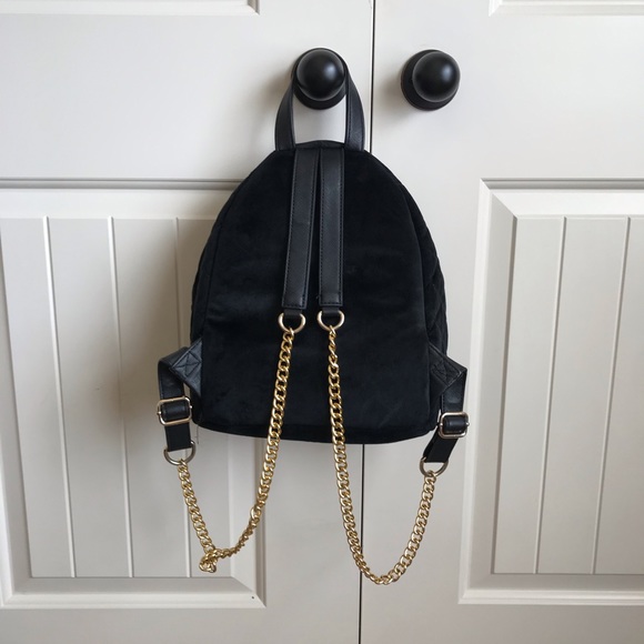 Adrienne Vittadini Velvet Mini Backpack - Picture 4 of 6